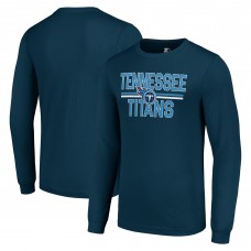 Футболка с длинным рукавом Tennessee Titans Starter Team Mesh Print Graphic - Navy