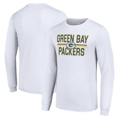 Футболка с длинным рукавом Green Bay Packers Starter White Team Mesh Print Graphic