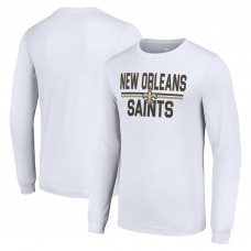 Футболка с длинным рукавом New Orleans Saints Starter Team Mesh Print Graphic - White