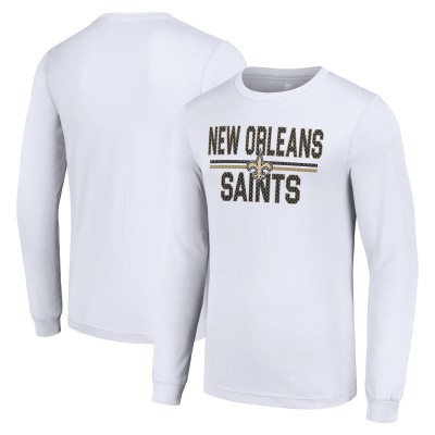 Футболка с длинным рукавом New Orleans Saints Starter Team Mesh Print Graphic - White