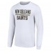 Футболка с длинным рукавом New Orleans Saints Starter Team Mesh Print Graphic - White