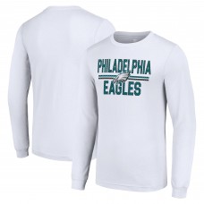 Футболка с длинным рукавом Philadelphia Eagles Starter Team Mesh Print Graphic - White
