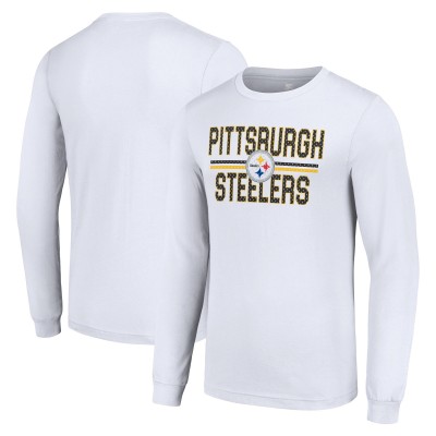 Футболка с длинным рукавом Pittsburgh Steelers Starter Team Mesh Print Graphic - White