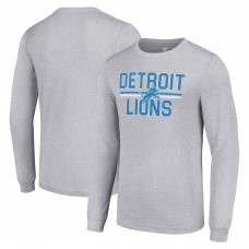 Футболка с длинным рукавом Detroit Lions Starter Team Mesh Print Graphic - Heather Gray