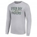 Футболка с длинным рукавом Green Bay Packers Starter Heather Gray Team Mesh Print Graphic