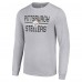 Pittsburgh Steelers Starter Heather Gray Team Mesh Print Graphic Long Sleeve T-Shirt