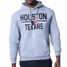 Толстовка Unisex Houston Texans Starter Heather Gray Team Mesh Print Graphic Tri-Blend