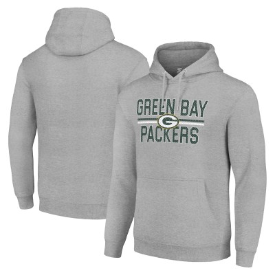 Толстовка Green Bay Packers Starter Unisex Team Mesh Print Graphic Tri-Blend - Heather Gray