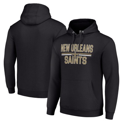 Толстовка New Orleans Saints Starter Unisex Team Mesh Print Graphic Tri-Blend - Black