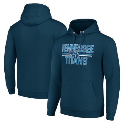 Толстовка Tennessee Titans Starter Unisex Team Mesh Print Graphic Tri-Blend - Navy