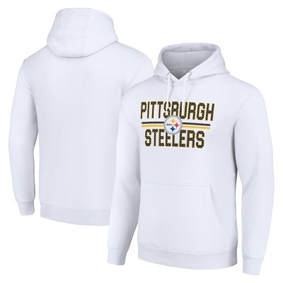 Толстовка Pittsburgh Steelers Starter Unisex Team Mesh Print Graphic Tri-Blend - White