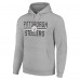 Толстовка Unisex Pittsburgh Steelers Starter Heather Gray Team Mesh Print Graphic Tri-Blend