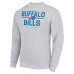 Свитшот Buffalo Bills Starter Heather Gray Team Mesh Print Graphic Pullover