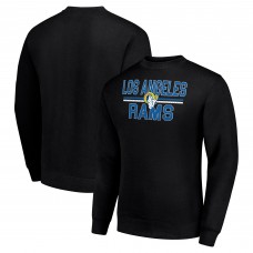 Los Angeles Rams Starter Team Mesh Print Graphic Pullover Sweatshirt - Black