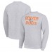 Denver Broncos Starter Heather Gray Team Mesh Print Graphic Pullover Sweatshirt