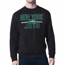 New York Jets Starter Black Team Mesh Print Graphic Pullover Sweatshirt New York Jets Starter Black Team Mesh Print Graphic Pullover Sweatshirt