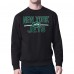 New York Jets Starter Black Team Mesh Print Graphic Pullover Sweatshirt New York Jets Starter Black Team Mesh Print Graphic Pullover Sweatshirt