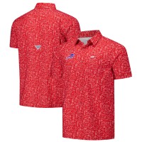 Рубашка с коротким рукавом Buffalo Bills Columbia PFG Red Super Slack Tide Omni-Wick