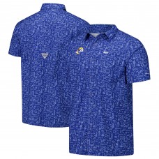 Los Angeles Rams Columbia PFG Super Slack Tide Omni-Wick Button-Up Shirt - Royal