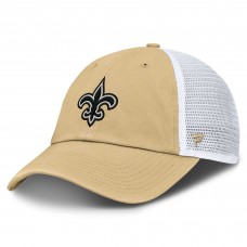 Бейсболка New Orleans Saints Fanatics Gold/White Trucker