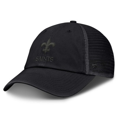 Бейсболка New Orleans Saints Fanatics Basic Black on Black Trucker