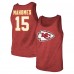 Майка Patrick Mahomes Kansas City Chiefs Majestic Threads Tri-Blend Player Name & Number - Red