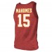 Майка Patrick Mahomes Kansas City Chiefs Majestic Threads Tri-Blend Player Name & Number - Red