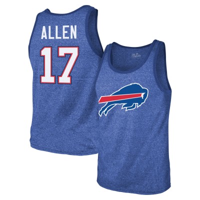 Майка Josh Allen Buffalo Bills Majestic Threads Tri-Blend Player Name & Number - Royal