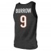 Майка Joe Burrow Cincinnati Bengals Majestic Threads Tri-Blend Player Name & Number - Black