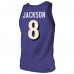 Майка Lamar Jackson Baltimore Ravens Majestic Threads Tri-Blend Player Name & Number - Purple
