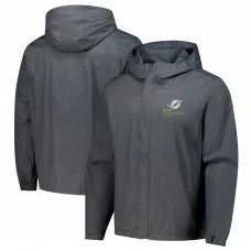 Толстовка на молнии Miami Dolphins Dunbrooke Graphite Tropic Waterproof Packable