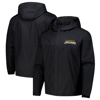 Jacksonville Jaguars Dunbrooke Black Tropic Waterproof Packable Full-Zip Hoodie Jacket