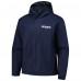 New England Patriots Dunbrooke Navy Tropic Waterproof Packable Full-Zip Hoodie Jacket