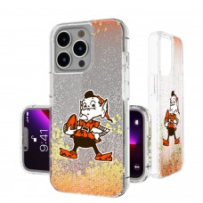 Cleveland Browns Linen Logo iPhone Glitter Case