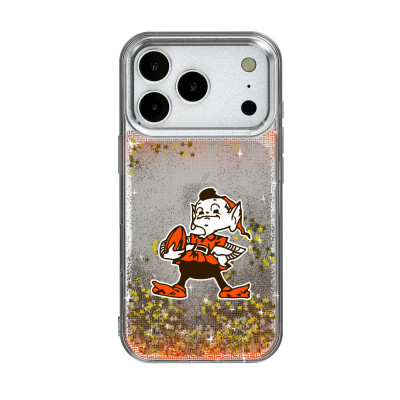 Cleveland Browns Linen Logo iPhone Glitter Case
