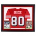 Jerry Rice San Francisco 49ers Autographed Fanatics Authentic Deluxe Framed Scarlet Mitchell & Ness Authentic Jersey