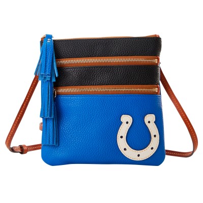 Indianapolis Colts Dooney & Bourke Infield Triple Zip Crossbody Purse