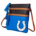 Indianapolis Colts Dooney & Bourke Infield Triple Zip Crossbody Purse