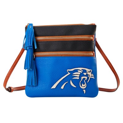 Carolina Panthers Dooney & Bourke Infield Triple Zip Crossbody Purse
