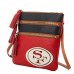 Сумка через плечо San Francisco 49ers Dooney & Bourke Infield Triple Zip
