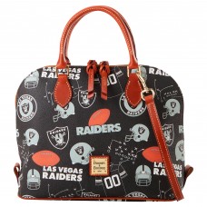Las Vegas Raiders Dooney & Bourke Game Day Zip Zip Satchel Las Vegas Raiders Dooney & Bourke Game Day Zip Zip Satchel