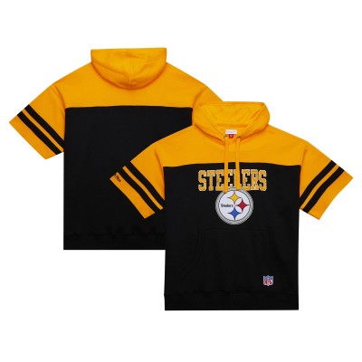 Толстовка Pittsburgh Steelers Mitchell & Ness  Off Field Vintage Logo Short Sleeve - Black