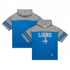 Толстовка Detroit Lions Mitchell & Ness  Off Field Vintage Logo Short Sleeve - Blue
