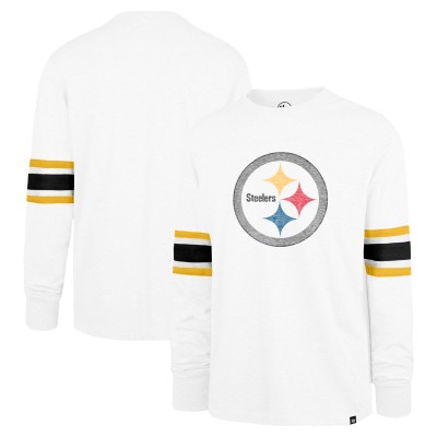 Pittsburgh Steelers 47 White Gridiron Premier Brex Long Sleeve T-Shirt