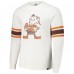 Футболка с длинным рукавом Cleveland Browns 47 White Gridiron Throwback Premier Brex