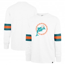 Miami Dolphins 47 White Gridiron Throwback Premier Brex Long Sleeve T-Shirt