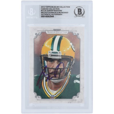 Aaron Rodgers Green Bay Packers Autographed 2013 Topps Museum Collection Canvas Collection #CC-24 Beckett Fanatics Witnessed Authenticated 10 Card