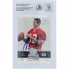 Aaron Rodgers Green Bay Packers Autographed 2005 Upper Deck Kickoff #91 Beckett Fanatics Witnessed Authenticated 10 Rookie Card
