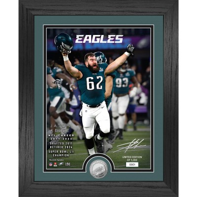 Jason Kelce Philadelphia Eagles Highland Mint 13 x 16 Retirement Silver Coin Photo Mint