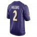 Игровая джерси Nate Wiggins Baltimore Ravens Nike 2024 NFL Draft First Round Pick Player Game - Purple